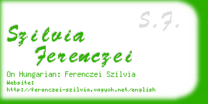 szilvia ferenczei business card